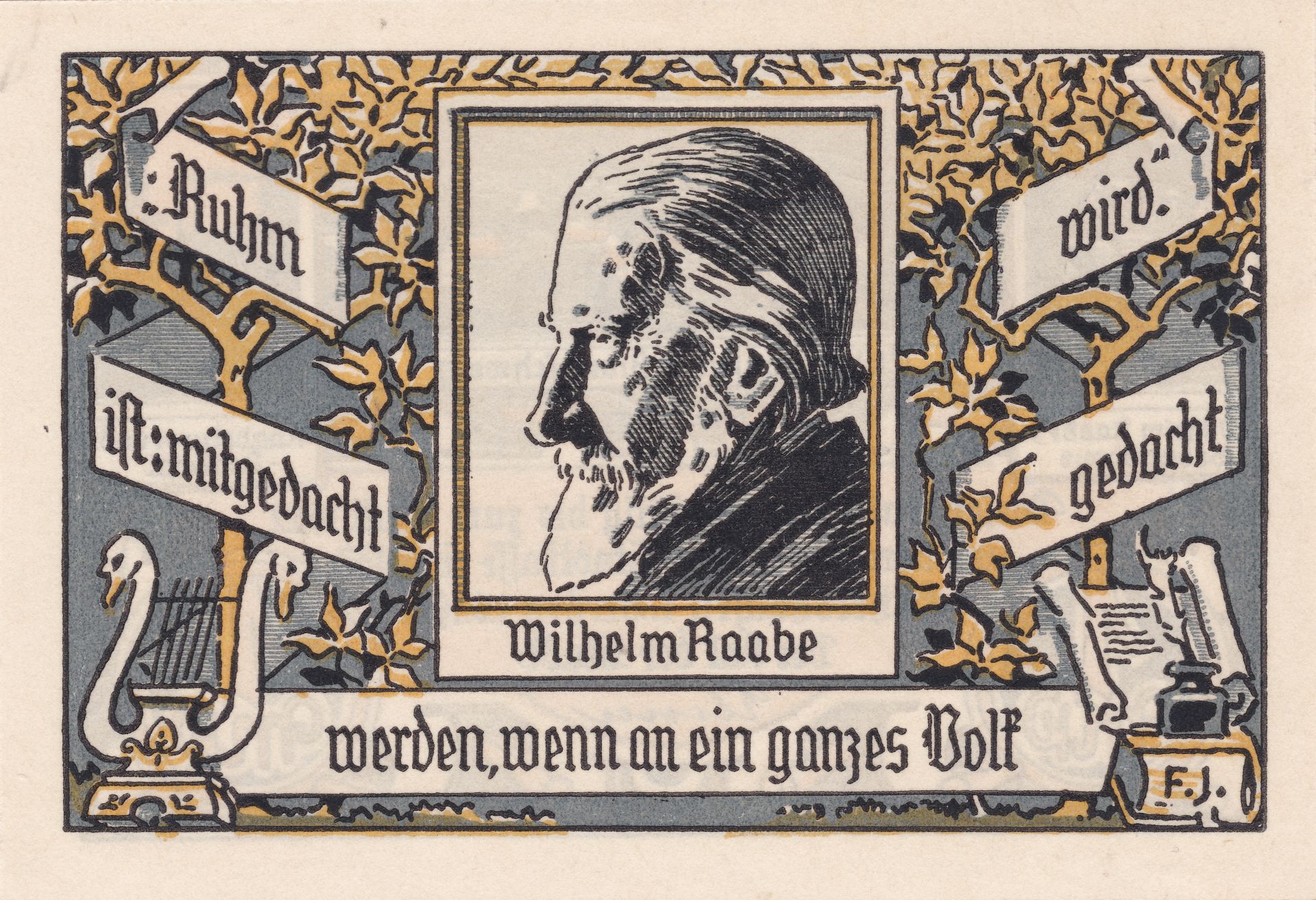 Notgeld der Stadt Eschershausen, Frontseite des 1-Mark-Scheins 1921